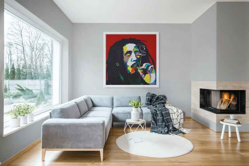 Burnin Bob - Bob Marley portrait art - Limited Edition Giclee Art Prints & Wall Decor - Vakseen Art