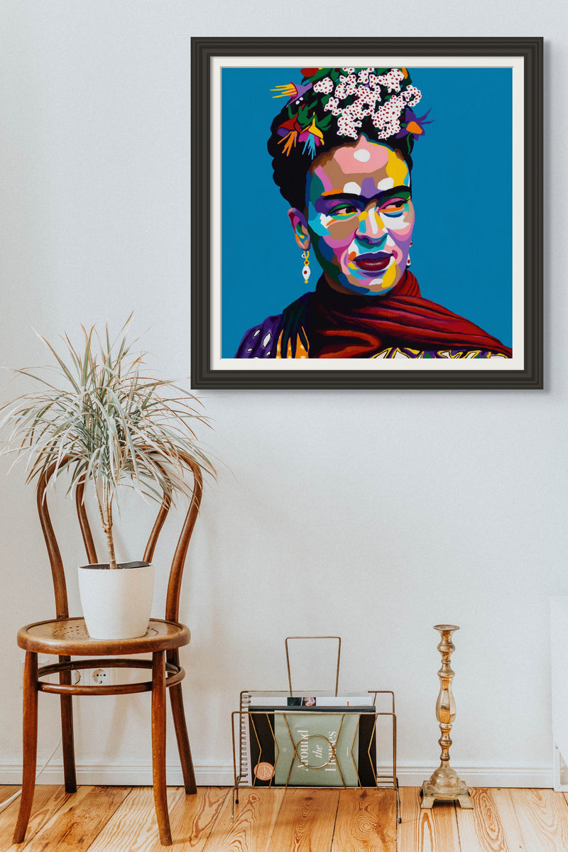 Frida - Frida Kahlo portrait art - Limited Edition Giclee Art Print & Wall Decor - Vakseen Art