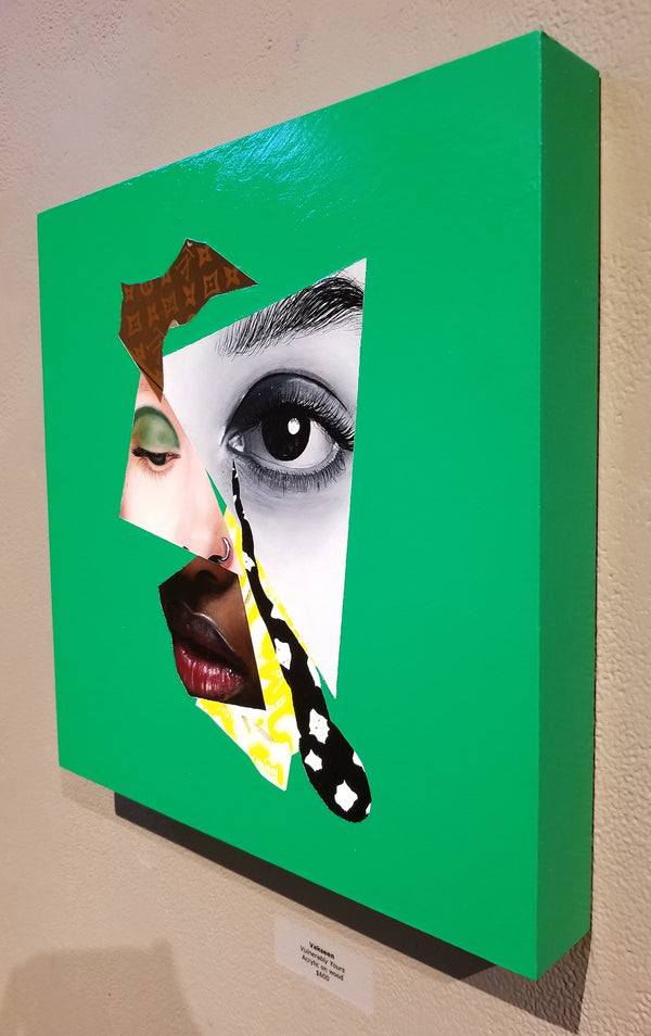Vakseen Art - Mixed Emotions - Vanity Pop - Original 12x12 inch Acrylic Painting & Wall Decor