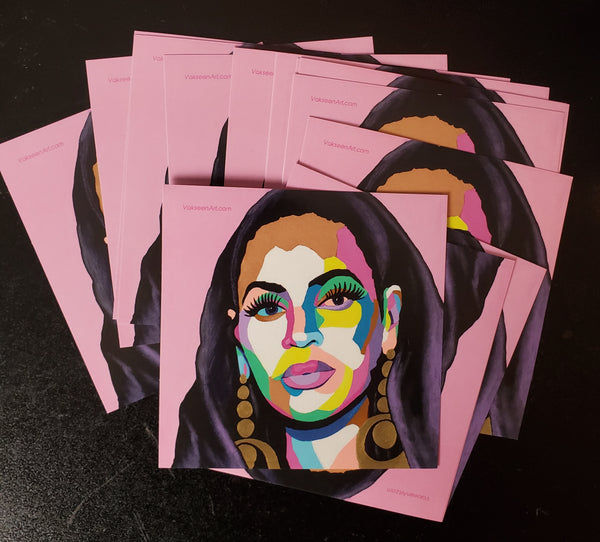 Hail the Queen - Beyonce portrait art - Custom Art Stickers for Laptops & Wall Decor - Vakseen Art