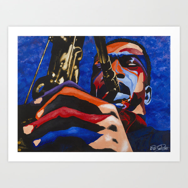 John Coltrane portrait art - Limited Edition Giclee Wall Art Prints & Wall Decor - Vakseen Art