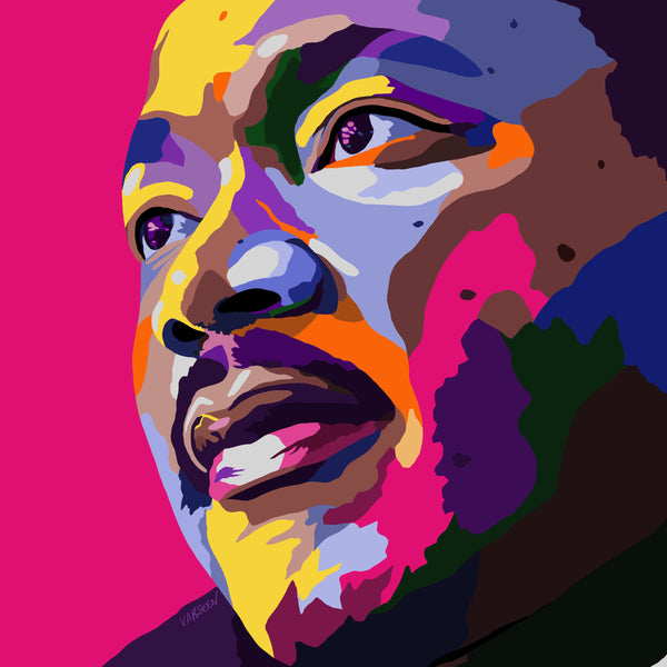 DREAM - Martin Luther King Jr. portrait art - Limited Edition Giclee Art Print - Vakseen Art