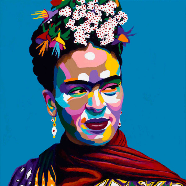 Frida Kahlo portrait art - Limited Edition Giclee Art Print & Wall Decor - Vakseen Art