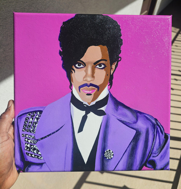 The Purple One - Prince portrait Art - Original Acrylic Painting & Wall Decor - Vakseen Art