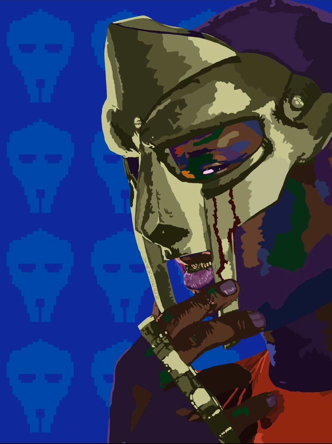 DOOM, MF DOOM portrait by Vakseen from the Legends Only series