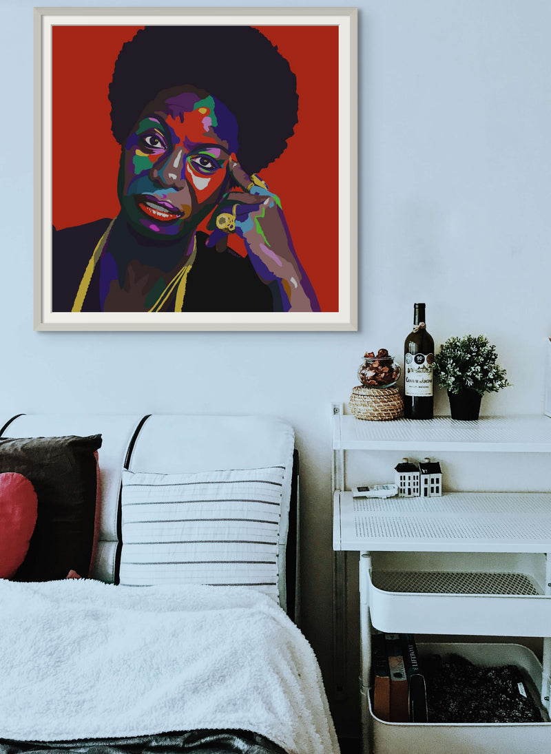 Young, Gifted & Black - Nina Simone portrait art - Limited Edition Art Print & Wall Decor - Vakseen Art