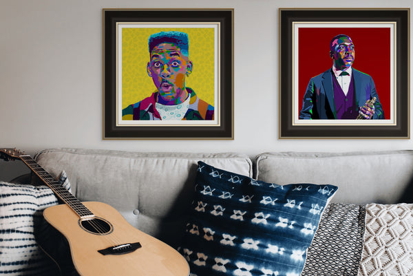 Bel Air Royalty - Fresh Prince of Bel Air - Will Smith portrait art - Limited Edition Giclee Art Prints - Vakseen Art