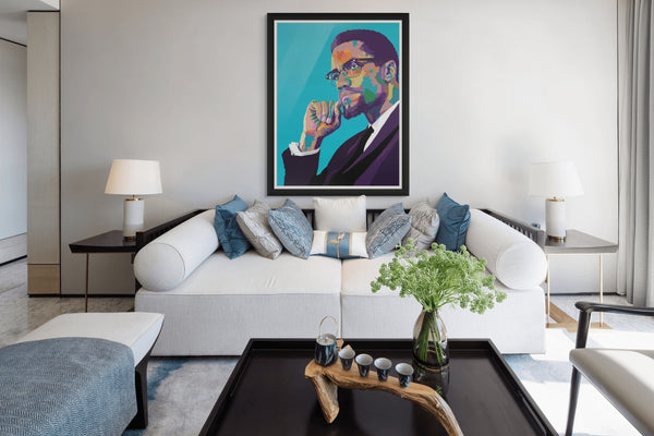 Wake the People Up – Malcolm X-Inspired Limited Edition Giclée Art Print – Wall Decor by Vakseen