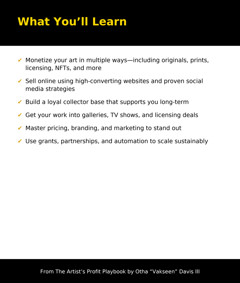 The Artist’s Profit Playbook: Sell More Art, Build Your Brand & Make a Living Doing What You Love - Premium Edition - E-book