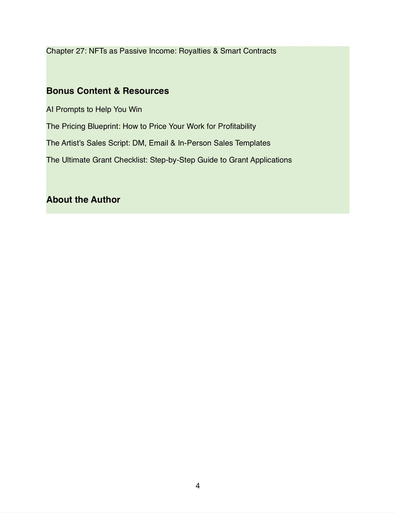The Artist’s Profit Playbook: Sell More Art, Build Your Brand & Make a Living Doing What You Love - Premium Edition - E-book