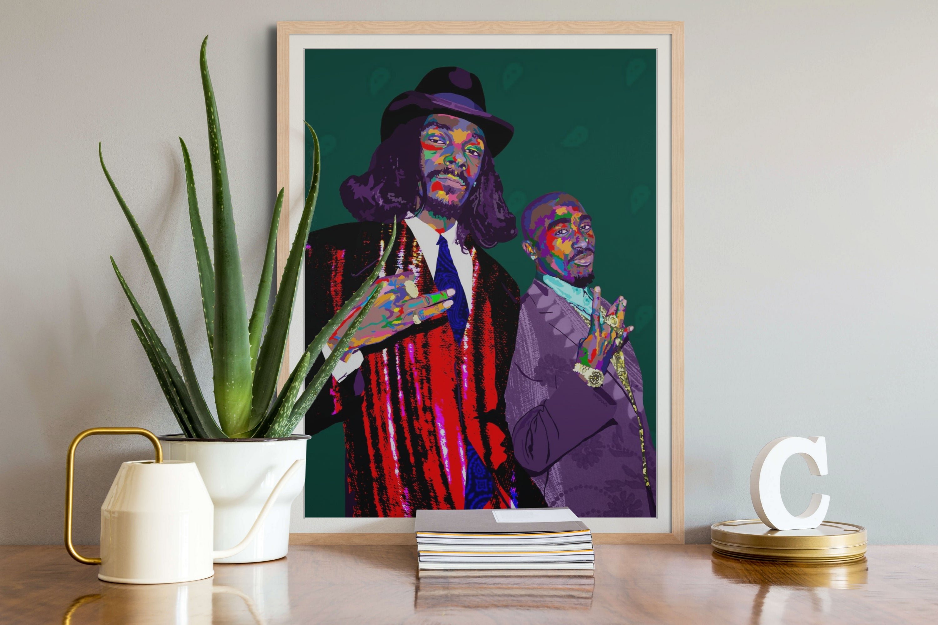 Amerikaz Most Wanted - Snoop Dogg and 2Pac Portrait - Limited