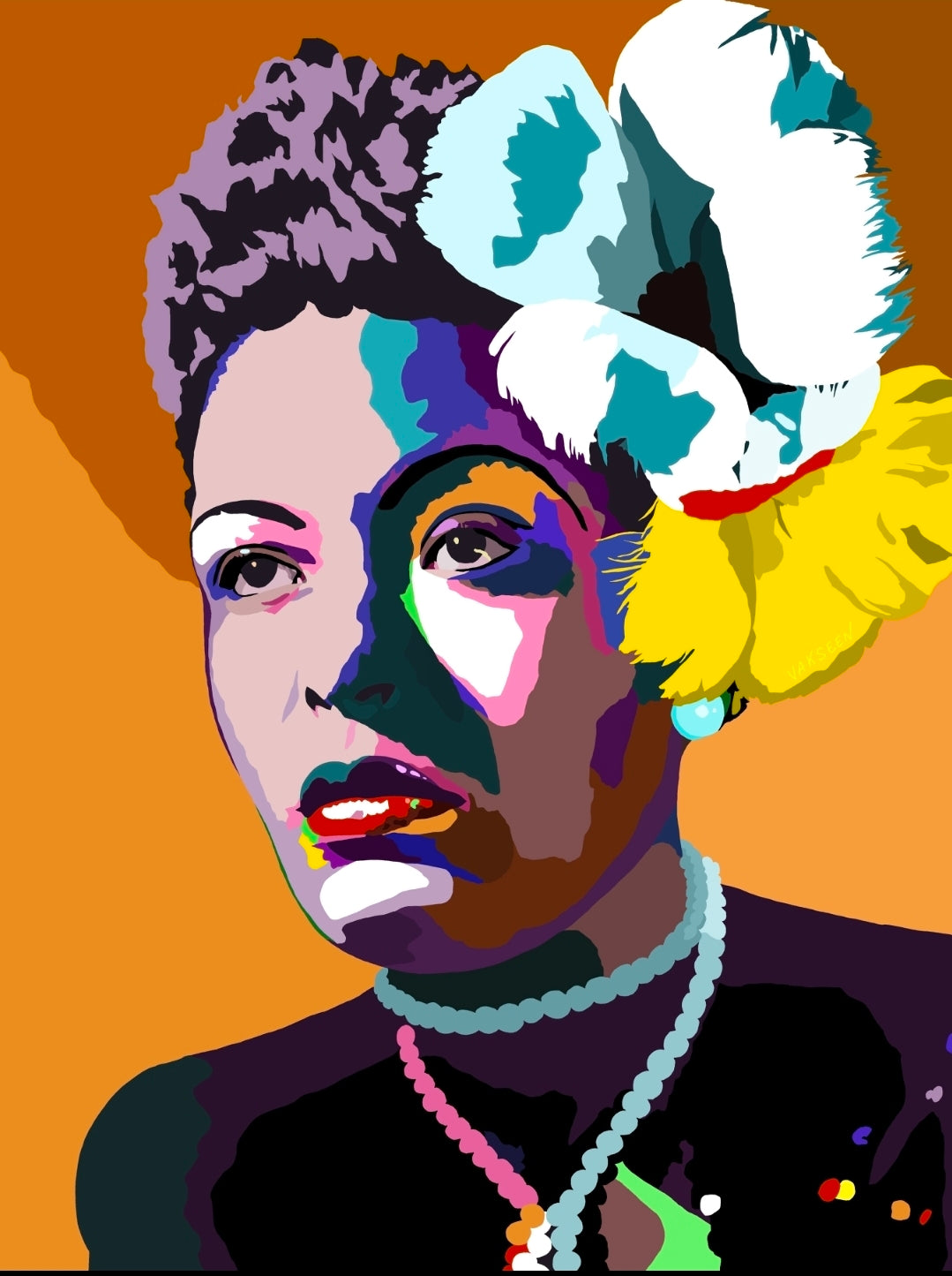 Lady Day, Billie Holiday portrait by Vakseen from the Legends Only series