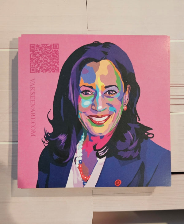 Madam Vice President - Kamala Harris portrait art - Custom Art Stickers for Laptop & Wall Decor