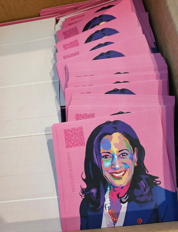 Madam Vice President - Kamala Harris portrait art - Custom Art Stickers for Laptop & Wall Decor