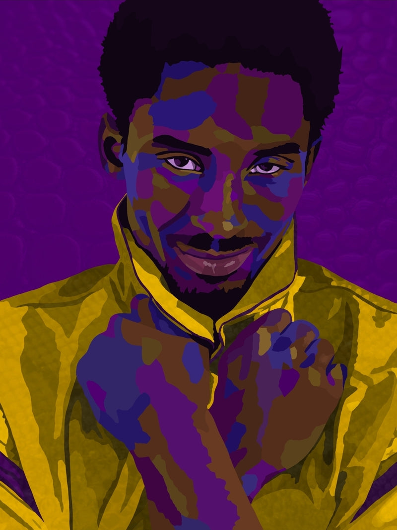Mamba Forever – Kobe Bryant-Inspired Limited Edition Hand-Embellished Canvas Giclée – Wall Art by Vakseen