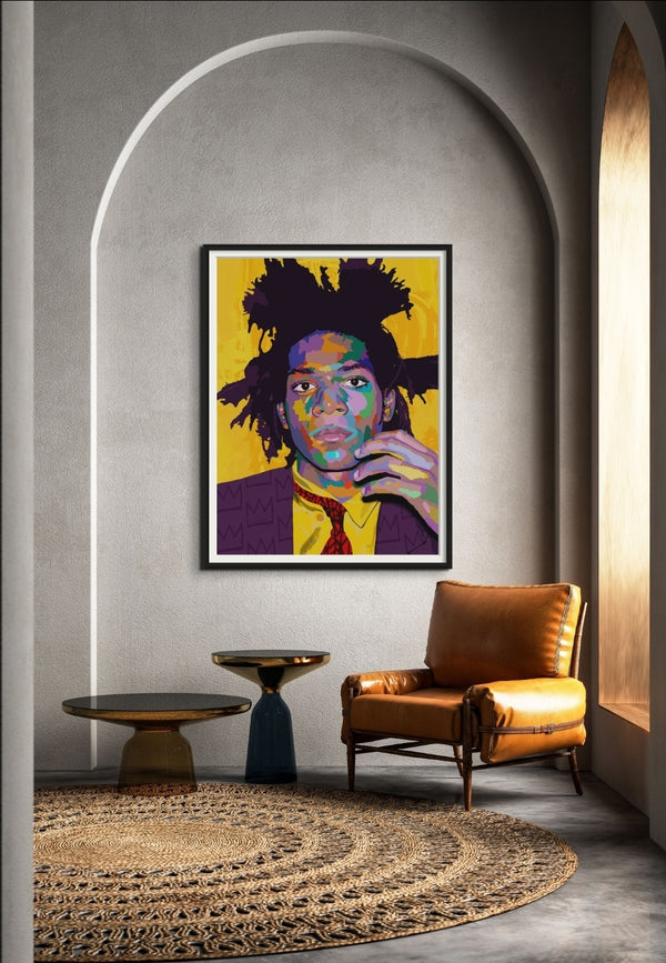 I Am An Artist - Jean Michel Basquiat-Inspired Limited Edition Hand-Embellished Canvas Giclée – Wall Art by Vakseen