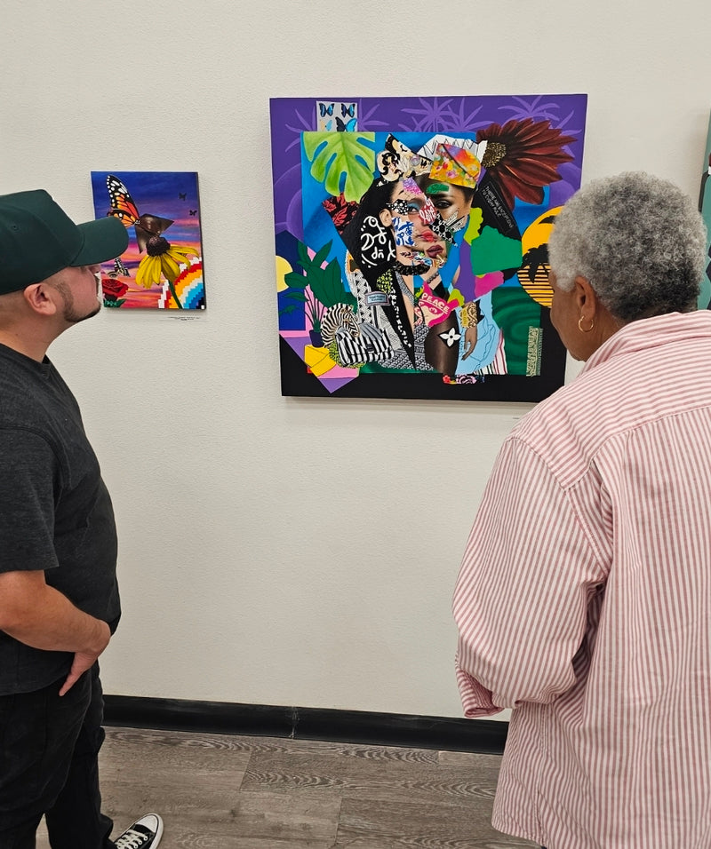 In Peace & Balance – Collage Portrait – Original Acrylic Painting – Vanity Pop Series – Wall Decor by Vakseen