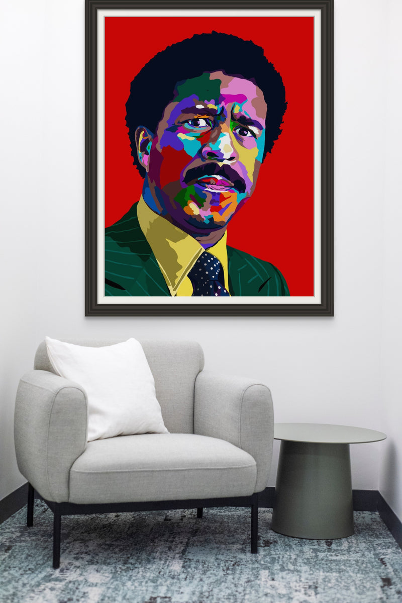 Crazy - Richard Pryor Portrait - Limited Edition Giclee Art Print & Wall Decor - Vakseen Art