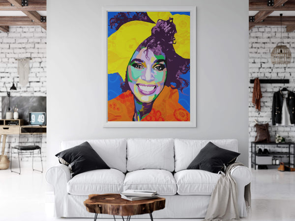 Forever Love - Whitney Houston inspired Portrait - Limited Edition Giclee Art Print & Wall Decor - Vakseen Art