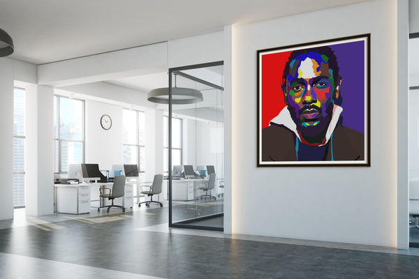 K Dot - Kendrick Lamar portrait art - Limited Edition Art Print & Wall Decor - Vakseen Art