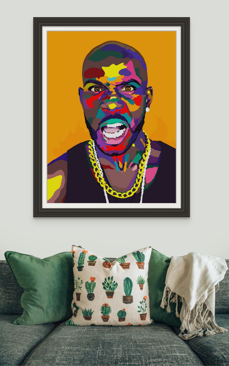 Get At Me Dog - DMX Portrait - Limited Edition Giclee Art Print & Wall Decor - Vakseen Art