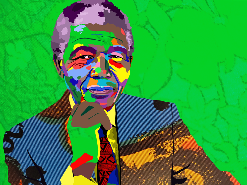 Madiba - Nelson Mandela portrait  - Limited Edition Giclee Art Print & Wall Decor - Vakseen Art
