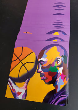 One With The Game - Kobe Bryant portrait art - Custom Art Stickers for Laptop & Wall Decor