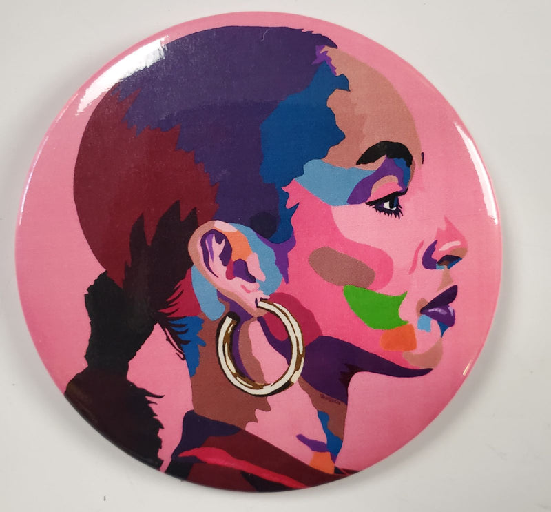 By Your Side - Sade 3" button - Custom Pop Art Buttons for Fashion Apparel