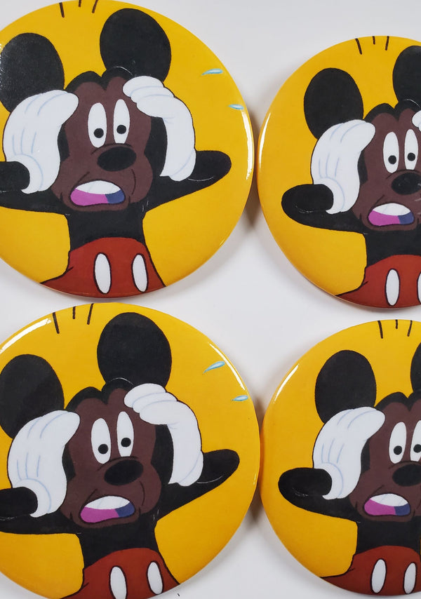 Gee Gosh!!! - Mickey Mouse - FOBP 3" buttons - Custom Pop Art Buttons for Fashion Apparel