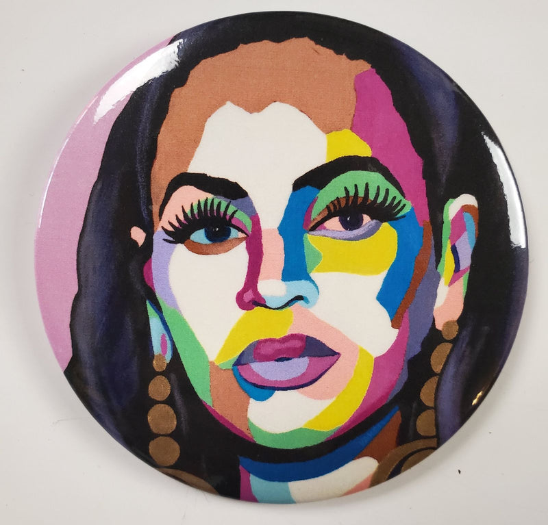 Hail the Queen - Beyonce 3" buttons - Custom Pop Art Buttons for Fashion Apparel