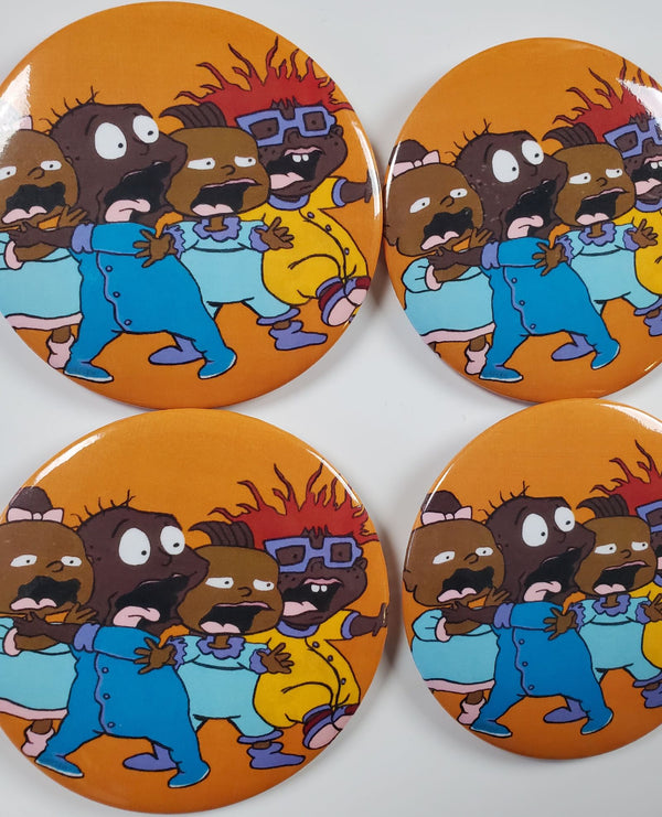 I Don't Know, Tommy - Rugrats - FOBP 3" buttons - Custom Pop Art Buttons for Fashion Apparel