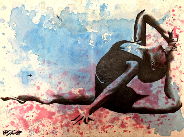 Dance of Passion - Abstract portrait Art - Limited Edition Giclee Art Print - Vakseen Art
