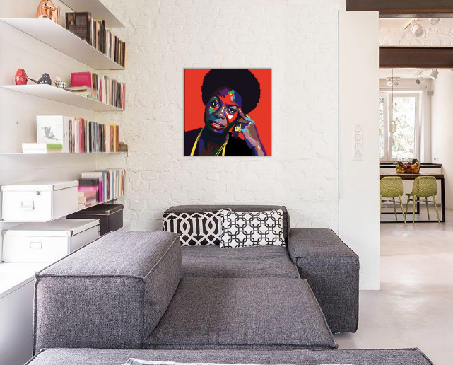 Young, Gifted & Black - Nina Simone portrait art - Canvas Art Prints - Vakseen Art