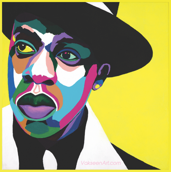 Brooklyn's Finest - Jay Z portrait art - Custom Art Stickers for Laptops & Wall Decor - Vakseen Art