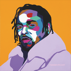Mortal Man - Kendrick Lamar portrait art - Custom Art Stickers for Laptops & Wall Decor - Vakseen Art