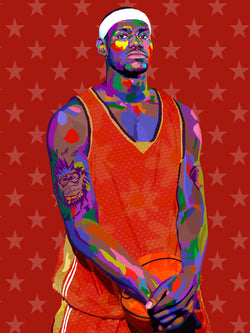 The World Is Your King - Lebron James Portrait - Limited Edition Giclee Art Print & Wall Decor - Vakseen Art