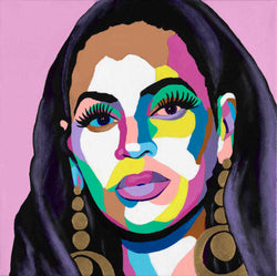 Hail the Queen - Beyonce portrait art - Custom Art Stickers for Laptops & Wall Decor - Vakseen Art