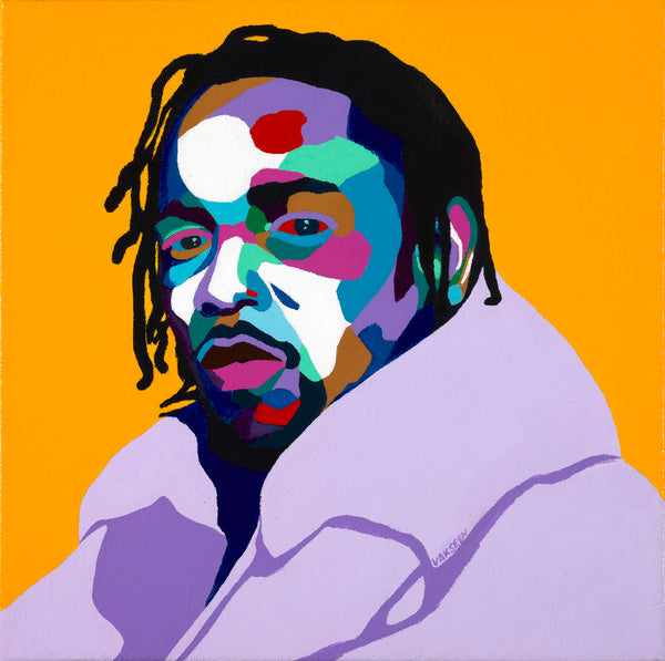 Mortal Man - Kendrick Lamar portrait Art - Original Acrylic Painting & Wall Decor - Vakseen Art