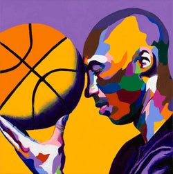 Kobe Bryant portrait art - Limited Edition Hand-Embellished Canvas Art Giclee - Vakseen Art
