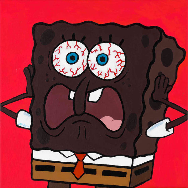 Patrick, What Am I?! - FOBP - Black Spongebob portrait art
