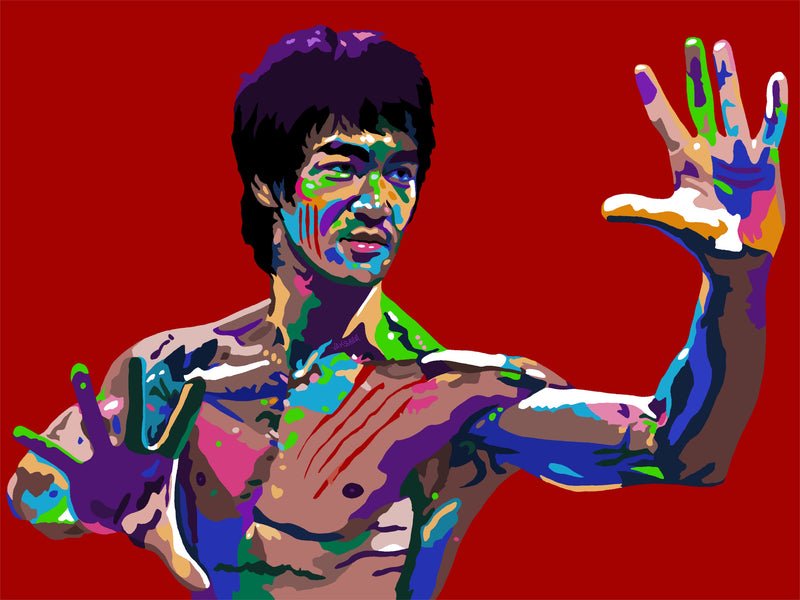 Bruce Lee Portrait Art - Limited Edition Giclee Art Print & Wall Decor - Vakseen Art