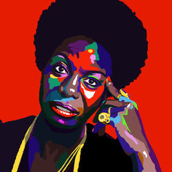 Young, Gifted & Black - Nina Simone portrait art - Limited Edition Art Print & Wall Decor - Vakseen Art