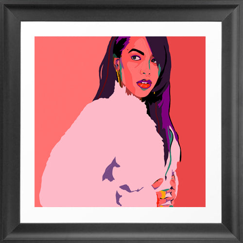 Aaliyah portrait art - Limited Edition Giclee Art Print & Wall Decor - Vakseen Art