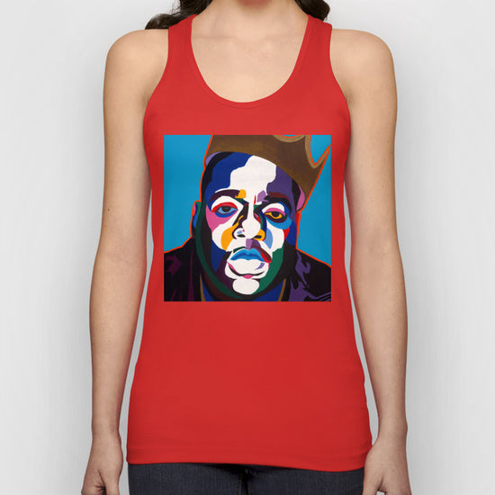 Biggie portrait Art - Biggie Tank top Shirt - Custom Art Shirt & Apparel - Vakseen Art
