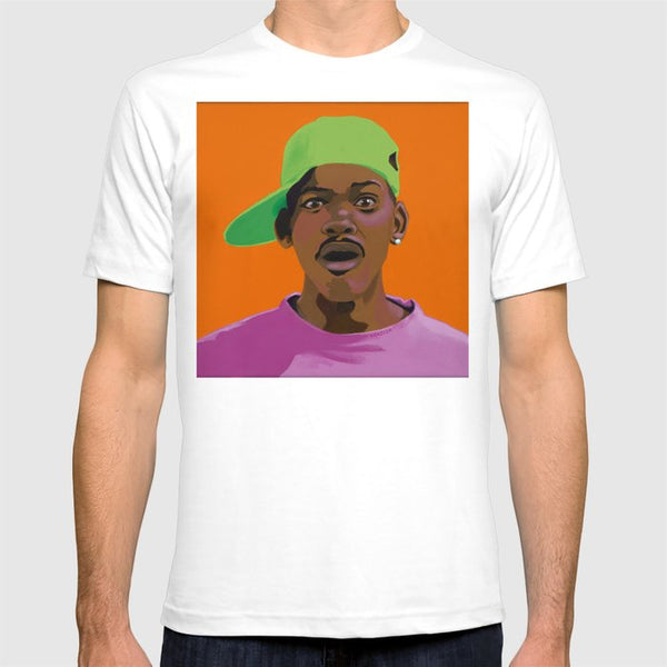 Fresh Prince of Bel Air portrait art - Fresh Prince Tee Shirt - Custom Art Shirt & Apparel - Vakseen Art