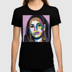 Beyonce portrait art - Bey Tee Shirt - Custom Art Shirt & Apparel - Vakseen Art 