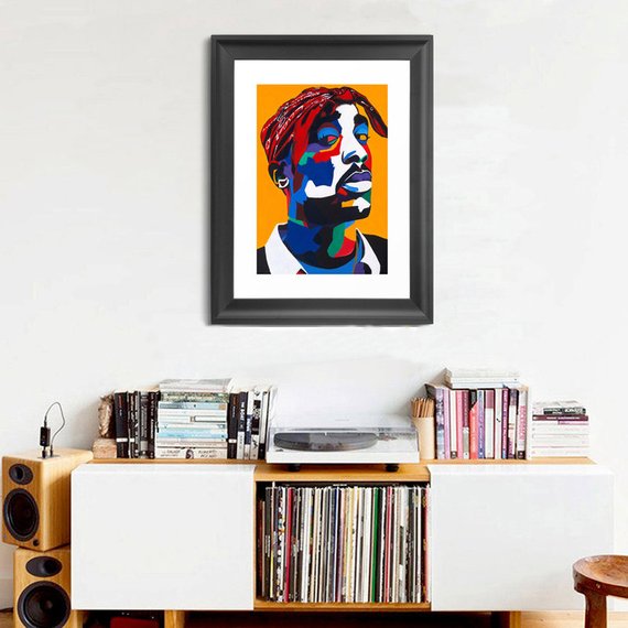 2pac Portrait Art - Limited Edition Giclee Art Print & Wall Decor - Vakseen Art