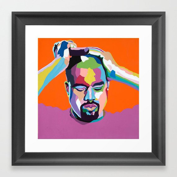 Kanye West portrait art - Limited Edition Giclee Print & Wall Decor - Vakseen Art
