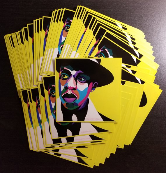 Brooklyn's Finest - Jay Z portrait art - Custom Art Stickers for Laptops & Wall Decor - Vakseen Art