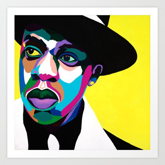 Jay Z portrait art - Limited Edition Giclee Print & Wall Decor - Vakseen Art